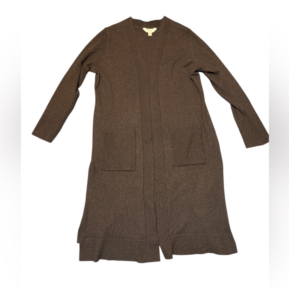 Time And Tru Black Open Cardigan/Duster - Women’s Size Large L